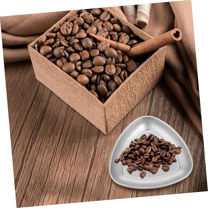 Retro Coffee Bean Display Plate Stainless Steel Weighing Tray - Image 5