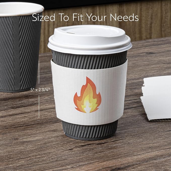 Restaurantware SLEEVES ONLY: Restpresso 5.1 x 2.8 Inch Coffee Cup Sleeves - Image 2