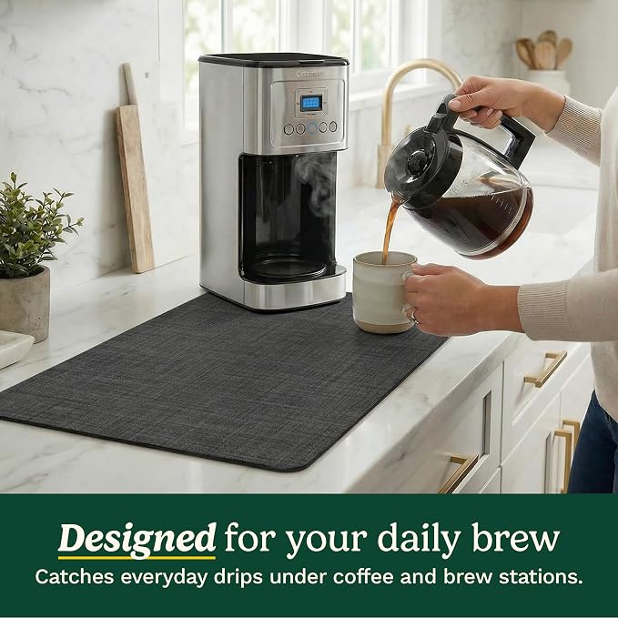 Cuisinart Coffee Mat for Countertop–Quick-Dry Absorbent Coffee Bar Mat for - Image 2