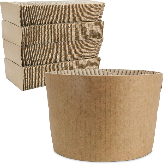 FMP Brands Kraft Coffee Cup Sleeves Disposable - Image 2