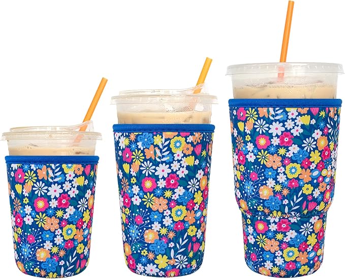 3 Pack Reusable Iced Coffee Sleeves by Xumbtvs