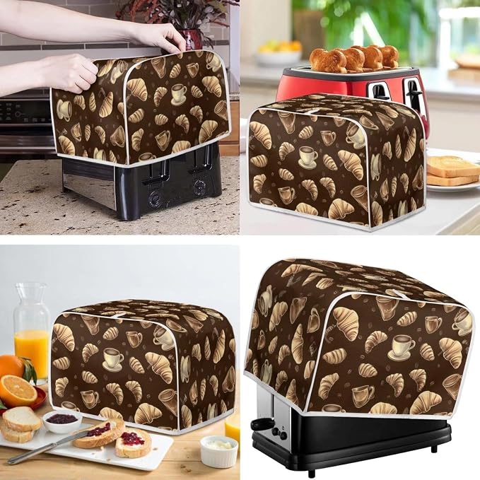 doginthehole Coffee Printed Toaster Covers 4 Slice Blender Covers - Image 2