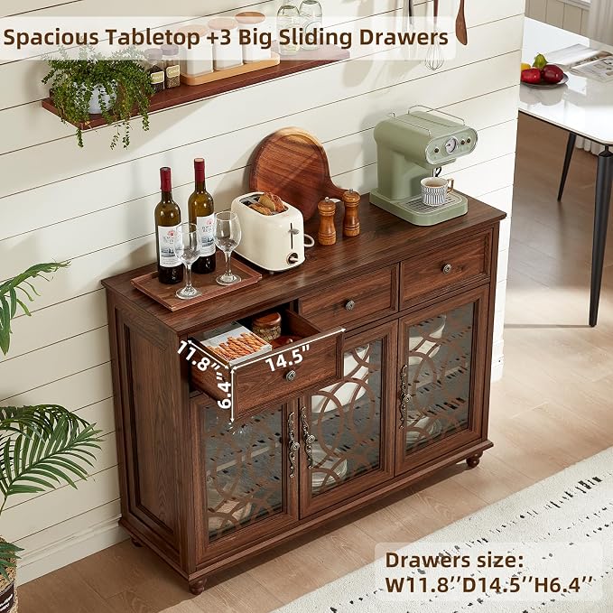 Joaxswe Farmhouse Sideboard Buffet Cabinet - Image 5