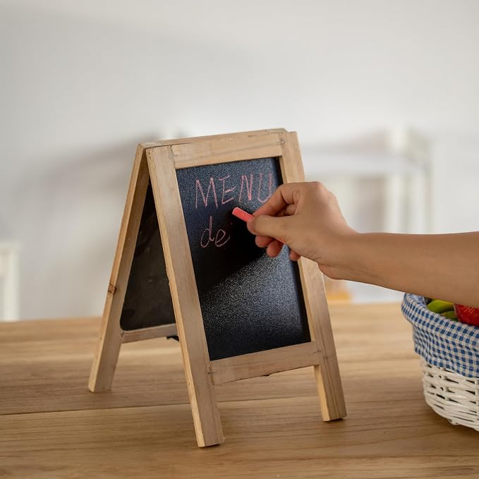 Vintiquewise 11-inch Wooden A-Frame Chalkboard Sign Double-Sided Menu Board - Image 3
