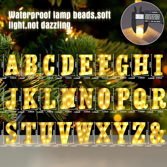 Light Up Letters O, LED Sign Marquee Letters 26 Alphabet - Image 2