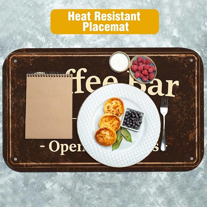 Vintage Coffee Bar Coffee Drying Mat 12" x 19", Absorbent Quick-Dry Mat - Image 8