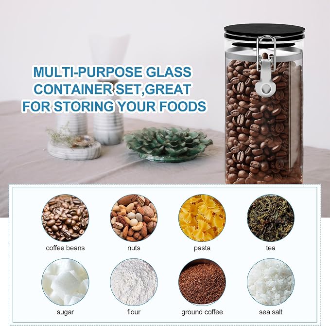3PCS Glass Coffee Containers - Image 3