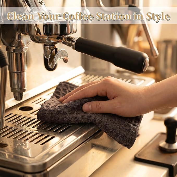 4 Pcs Barista Microfiber Cloths, Waffle Weave Microfiber Towel, Professional - Image 5