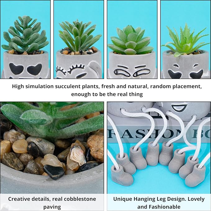 4 Pack Artificial potted Succulent Plants - Image 3