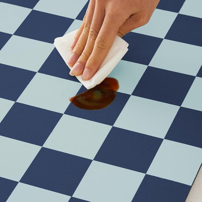 Ohocut Navy Blue Checkered Dish Drying Mat - Image 5