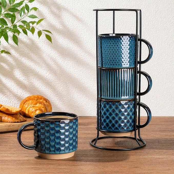 GBhome 12OZ Stackable Coffee Mugs by GBhome