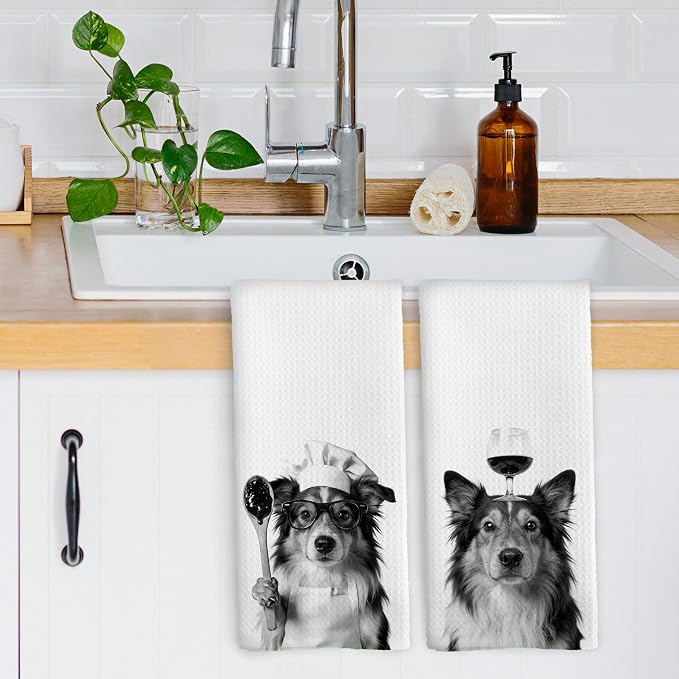 Funny Sheltie Hand Towels, Sheltie Gifts - Image 3
