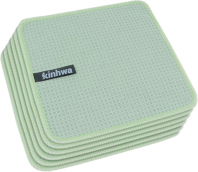 KinHwa Reusable Microfiber Cleaning Cloth, Lint Free Quick Dry Absorbent Dish by KinHwa
