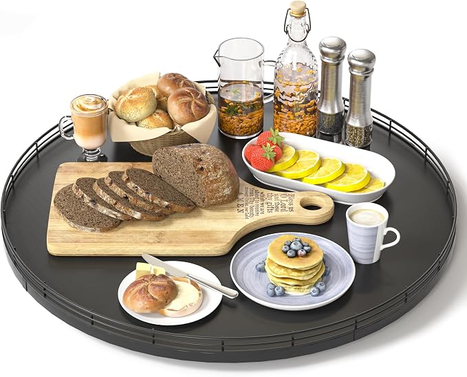 Oroyutor 18" Oak Wooden Lazy Susan Turntable by Oroyutor