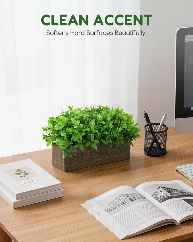 Velener 14" Artificial Boxwood Plants Indoor Centerpiece - Image 7