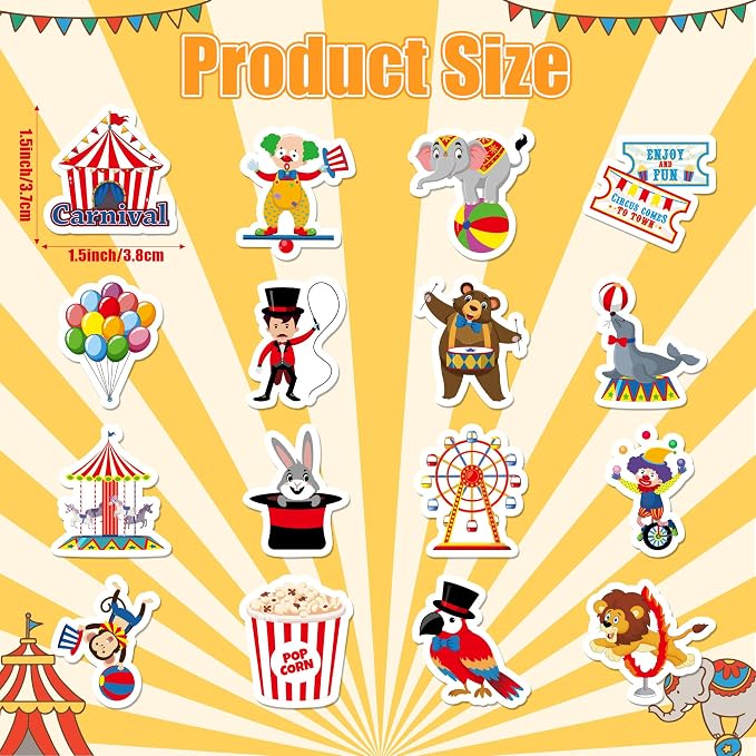 Haooryx Carnival Circus Stickers Rolls - Image 2