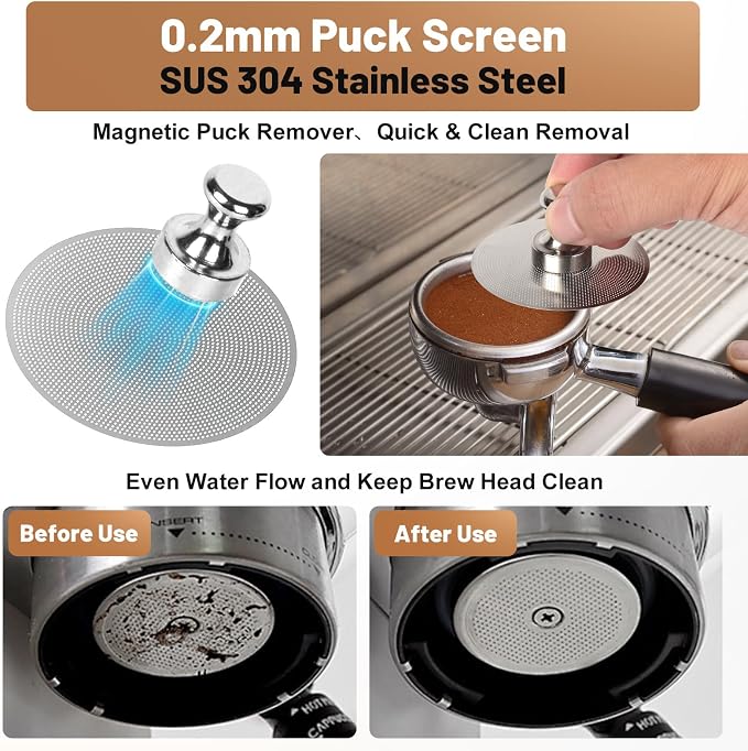51mm Espresso Accessories Kit – Coffee Distributor and Tamper Leveler, WDT Tool - Image 5