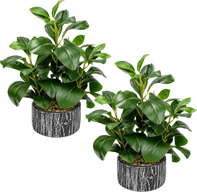 Der Rose 2 Pack Fake Plants Artificial Plants Indoor by DerRose