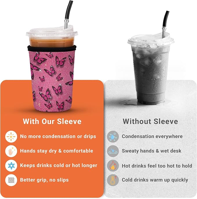 Iced Coffee Sleeve Reusable Medium 22-28oz - Image 5