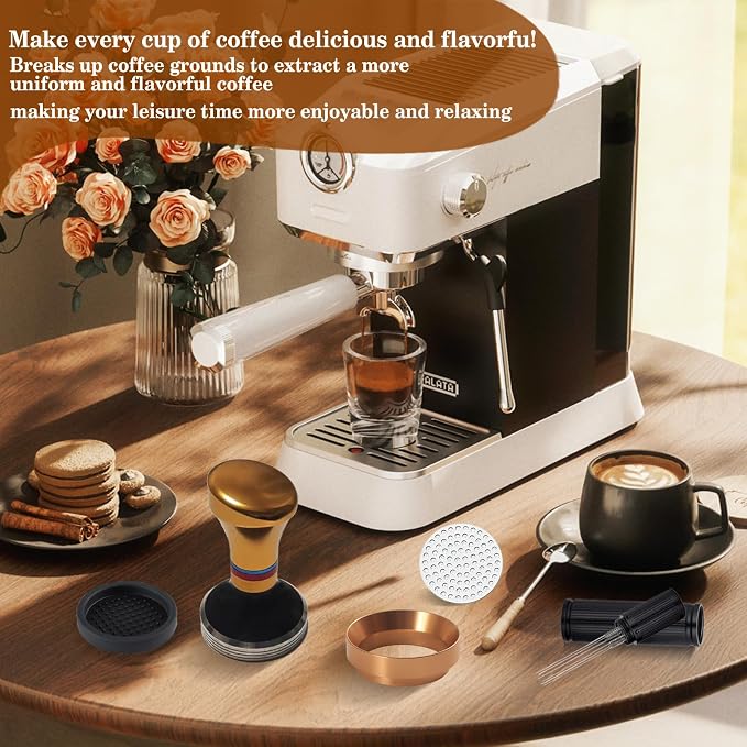 58mm Espresso Accessories Kit, 316 stainless steel Espresso Tamper, WDT Tool - Image 7