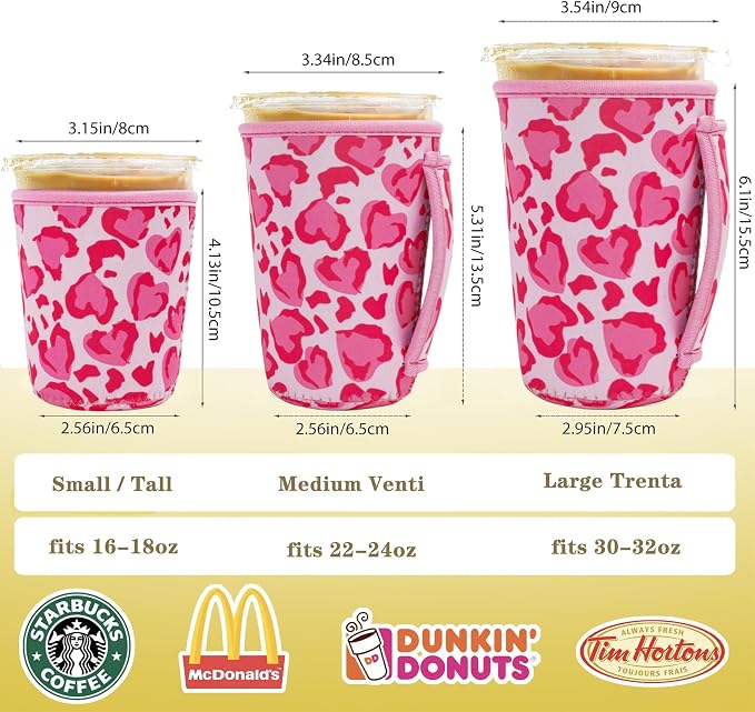 3 Pack Iced Coffee Sleeve Insulator Sleeves - Image 2