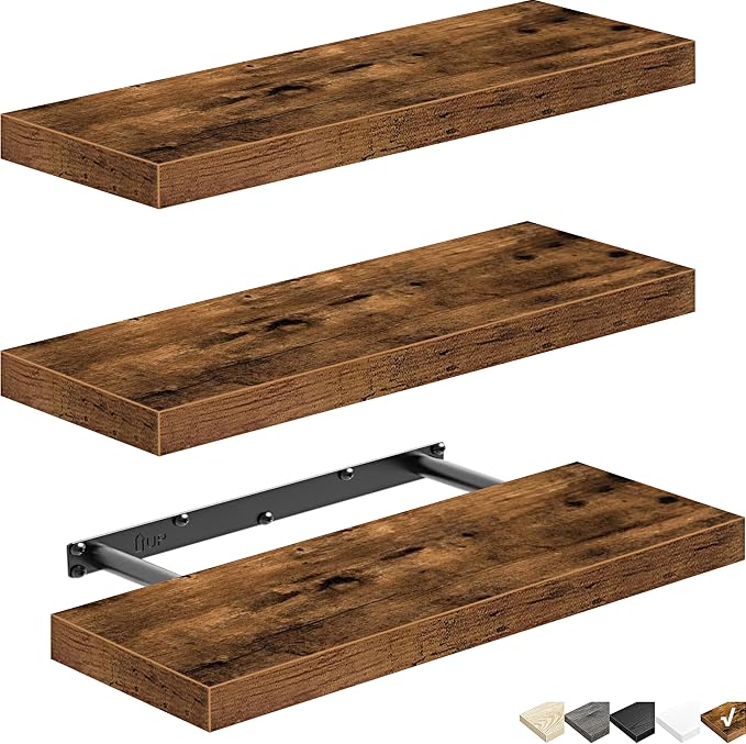 QEEIG Floating Shelves for Wall Bathroom Shelf Bedroom Kitchen Living Room - Image 8