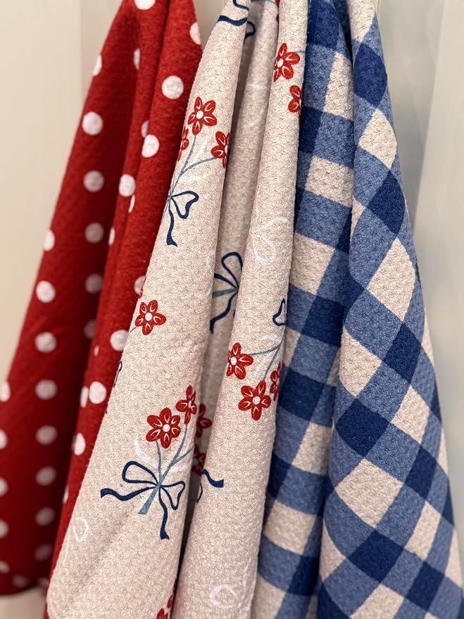 || 3 Pack|| Double Sided Dish Towels || Waffle Weave Microfiber || Highly - Image 4