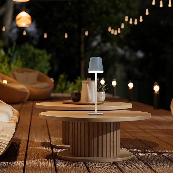 Cordless Portable LED Table Lamp, Rechargeable Battery Desk lamp, 3 Different - Image 5