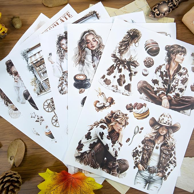 Snycler Chocolate Milk Coffee Theme Sticker Scrapbooking Supplies - Image 4