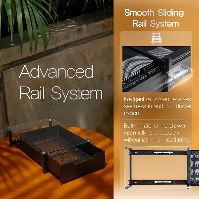 Coffee Pod Holder with Rail Drawer Compatible with Nespresso Vertuoline and - Image 3