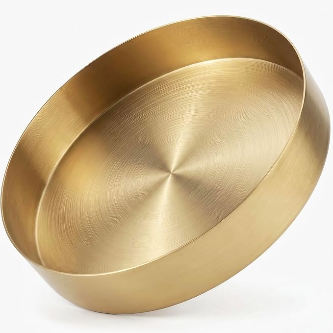Gold Tray, 5.5 Inch Small Round Gold Serving Tray - Image 7