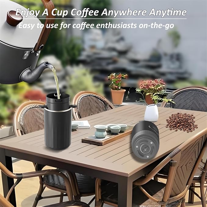 Portable Electric Coffee Grinder and Brewing Kit, Conical Burr Mini Grinder - Image 3