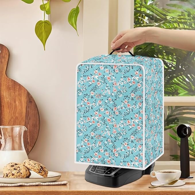 Floral Prints Coffee Machine Cover Heavy Duty Heat Resistant Waterproof - Image 4