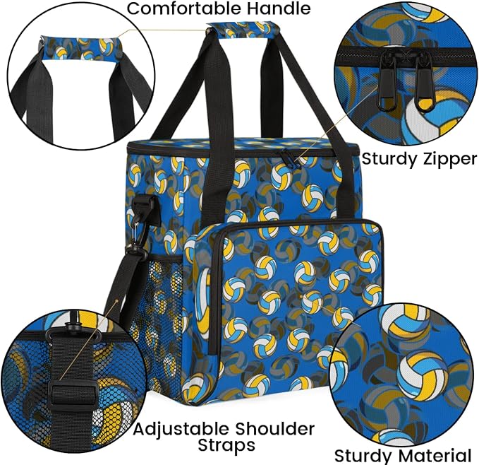 Volleyball Coffee Maker Travel Bag, Volleyball Large Carrying Storage Case - Image 6