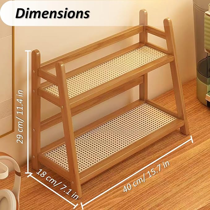 Household 2-Tier Cup Shelf Organizer, Kitchen Counter Shelf - Image 3