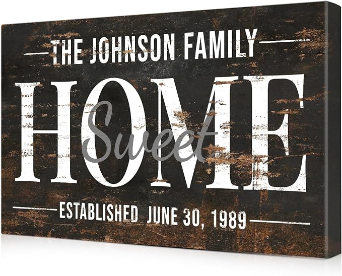 IPIC - Custom Canvas Family Wall Art, Personalized Farmhouse Canvas Wall Decor by IPIC