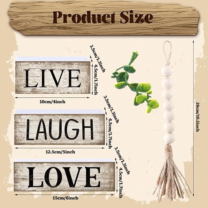 Yuntau 5 Pcs Rustic Farmhouse Tiered Tray Farmhouse Fake Books Decoration Life - Image 4