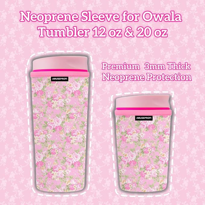 Neoprene Sleeve Compatible Owala Tumbler 12 oz & 20 oz Protective Coffee Cup - Image 4