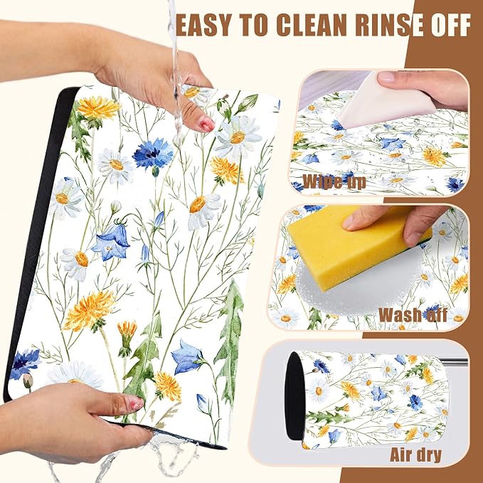 Watercolor Wildflower Dish Drying Mat - Image 5
