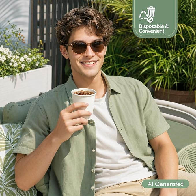 Coffee Cups 8 oz 400 Pack, Disposable Paper Cups 8 oz, and Events - Image 5
