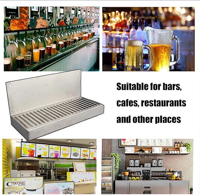 Wall Mount Drip Pan Easy to Clean, Stainless Steel Drip Tray Beer - Image 6