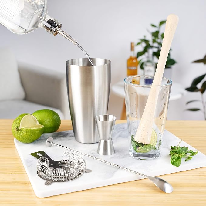 True 7-Piece Barware Set for Mixed Drinks and Cold Brew Cocktails, Includes - Image 7