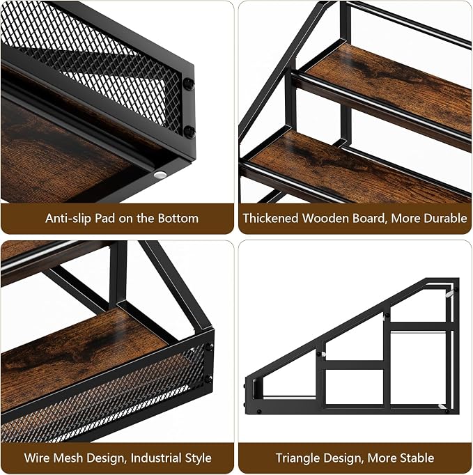 B4Life 3-Tier Liquor Bottle Display Shelf, Countertop Liquor Wine Rack - Image 4