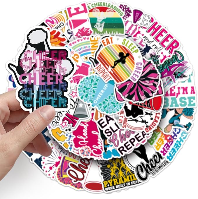 50Pcs Cheerleading Stickers, Waterproof Vinyl Cheer Stickers - Image 3