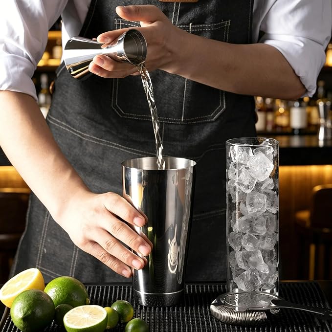 Homestia Stainless Steel Double Jigger, 1 oz to 2 oz Cocktail Measuring Cup - Image 2
