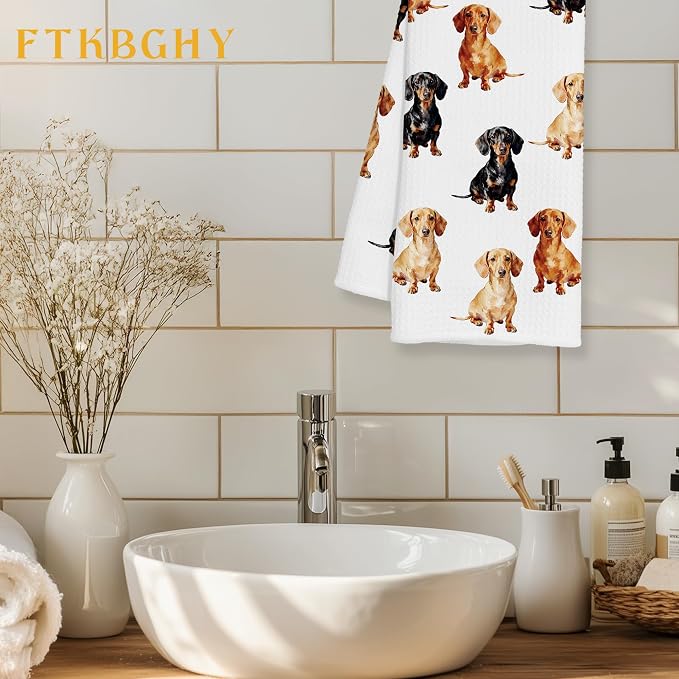 Dachshund Kitchen Towels, Weiner Dog Gifts - Image 2