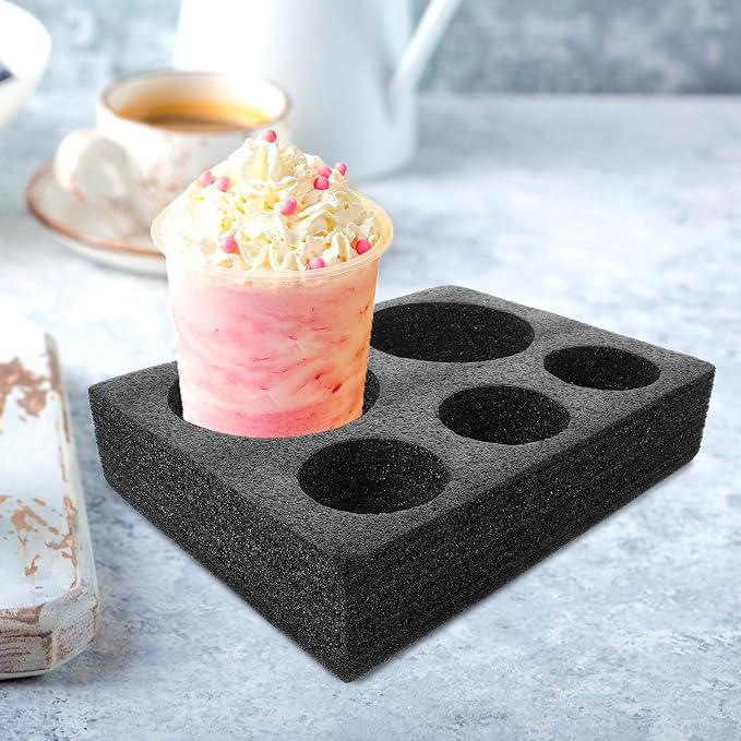 Cup Holder Carrier Foam Tray for Takeout Beverages Milk Tea Coffee Drink - Image 5