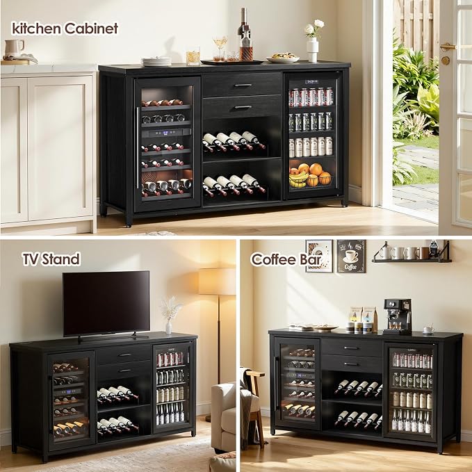 Leteuke Large Coffee Bar Cabinet - Image 7