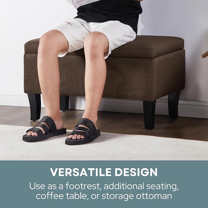 Convenience Concepts Designs4Comfort Winslow Storage Ottoman Bench 32" - Image 6