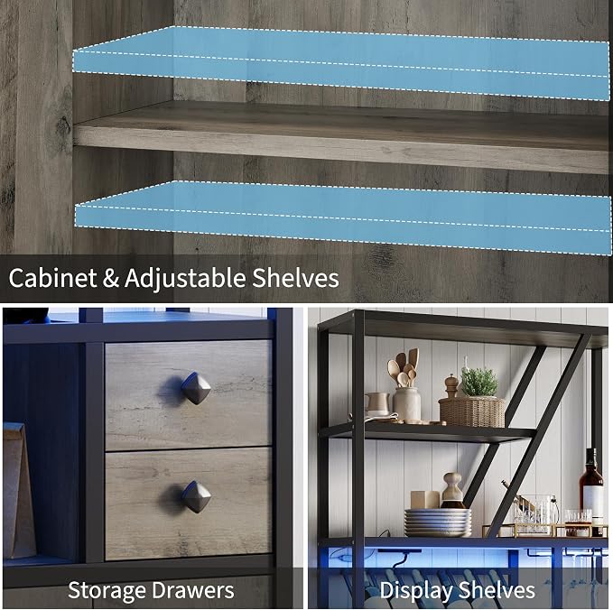 Garvee Modern Tall Bar Cabinet - Image 7